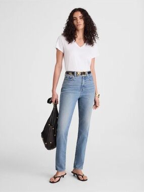 Madewell The Perfect Vintage Jean Light Wash High Rise Straight Leg Size 34